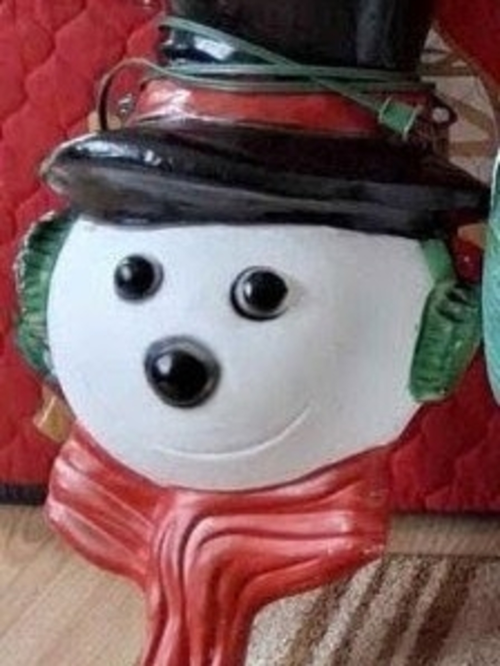 Vintage snowman face Blowmold